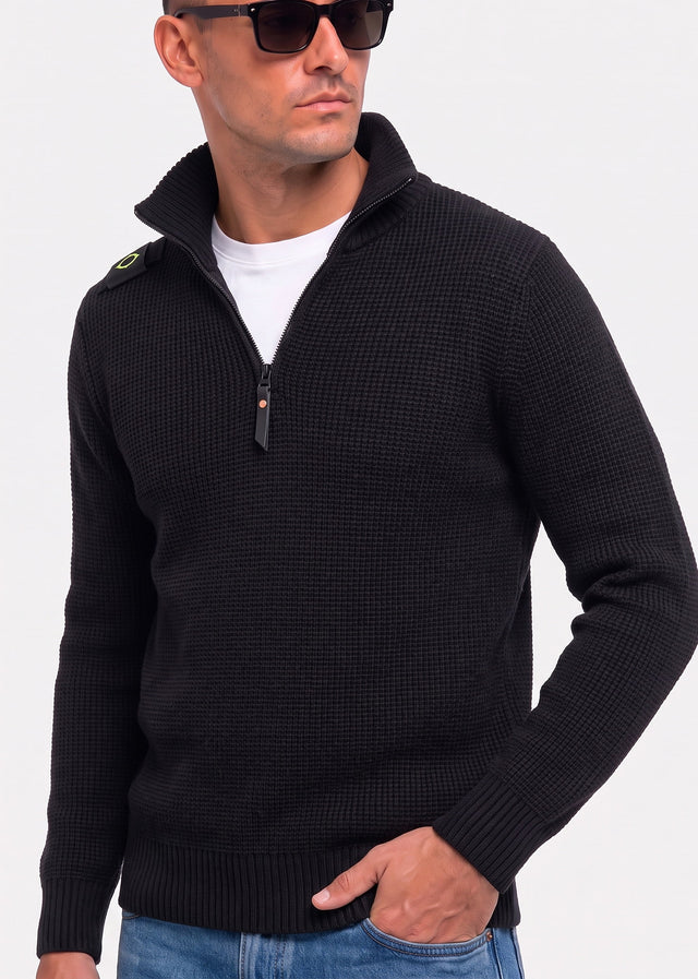 MA.Strum Sweaters Sarl quarter zip sweater - black