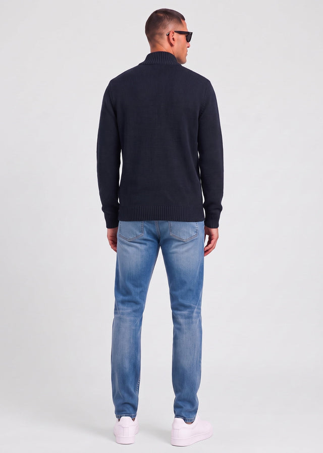 MA.Strum Sweaters Sarl quarter zip sweater - dark navy