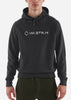 MA.Strum Hoodies  Cracked logo hooded sweat - black 