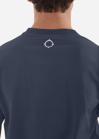 MA.Strum T-shirts  Cracked logo tee - ink navy 