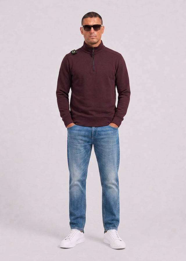 MA.Strum Sweaters Training quarter zip sweatshirt - wine