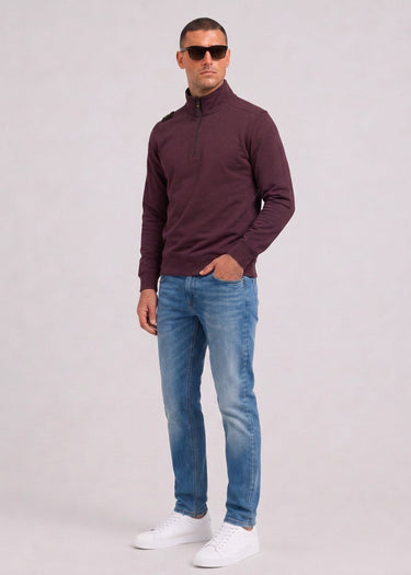 MA.Strum Truien Training quarter zip sweatshirt - wine