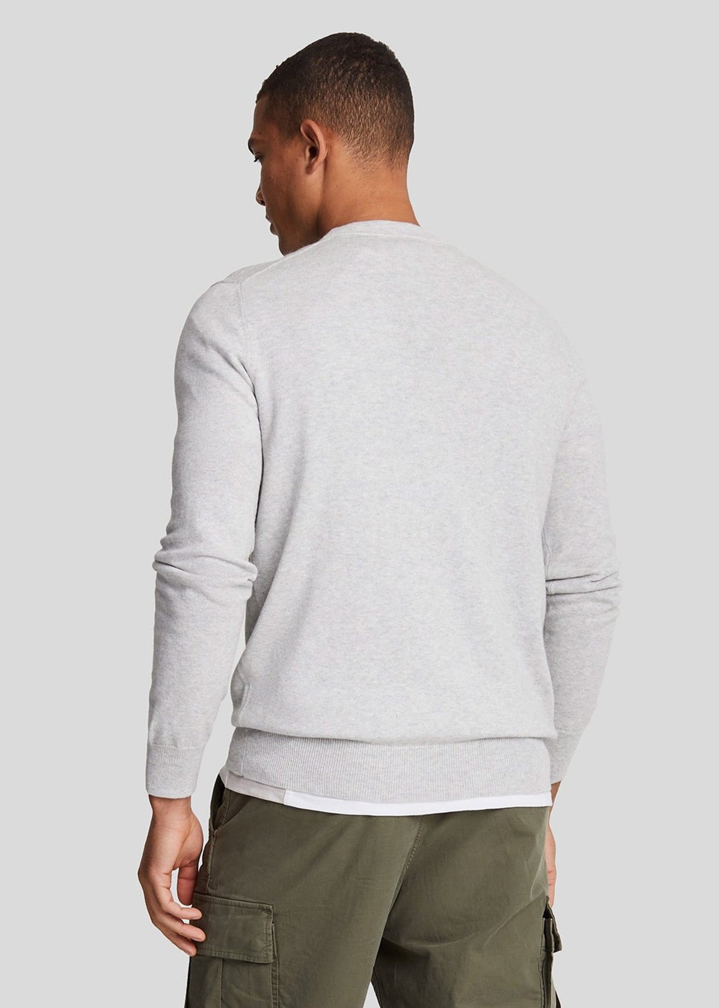 Lyle & Scott Truien  Cotton merino crew neck jumper - light grey marl 