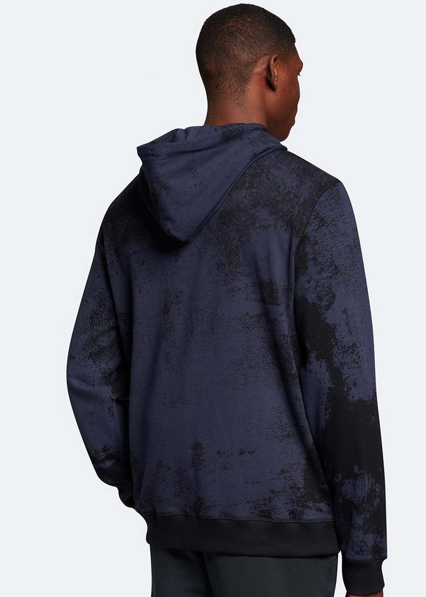 Erosion print hoodie - navy