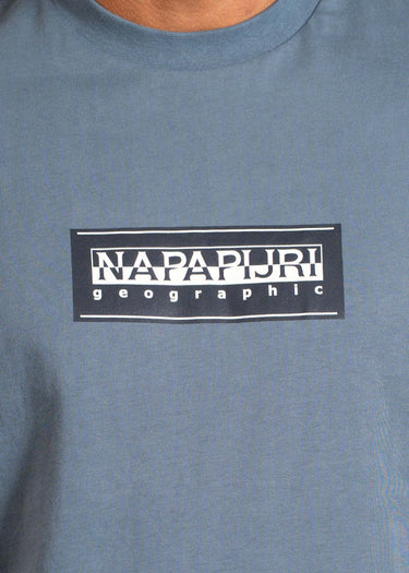 Napapijri T-shirts S box logo - stormy weat