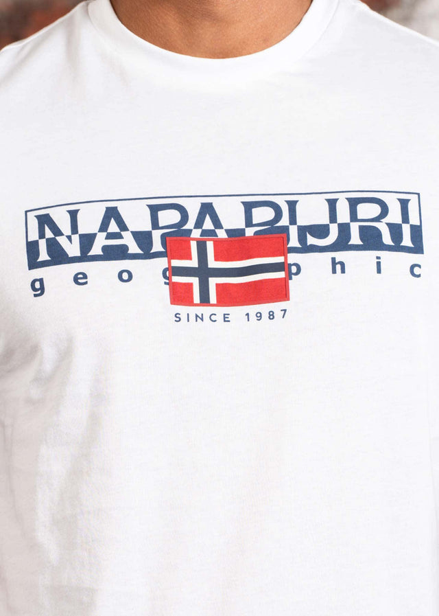 Napapijri T-shirts Aylmer t-shirt - bright white