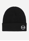 Sergio Tacchini Petten  Oyeh 2 turn up beanie - black 