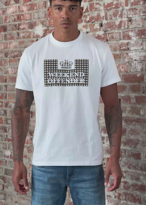 Weekend Offender T-shirts Shevchenko - white mid house check
