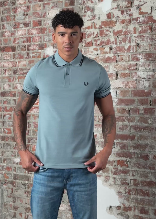 Fred Perry Polo's Twin tipped polo - stockport blue navy