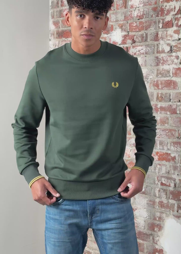Fred Perry Truien Crew neck sweat-shirt - court green