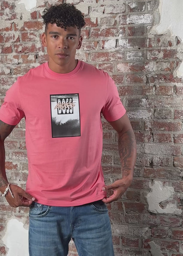Hugo Boss T-shirts Te dj - light pastel red