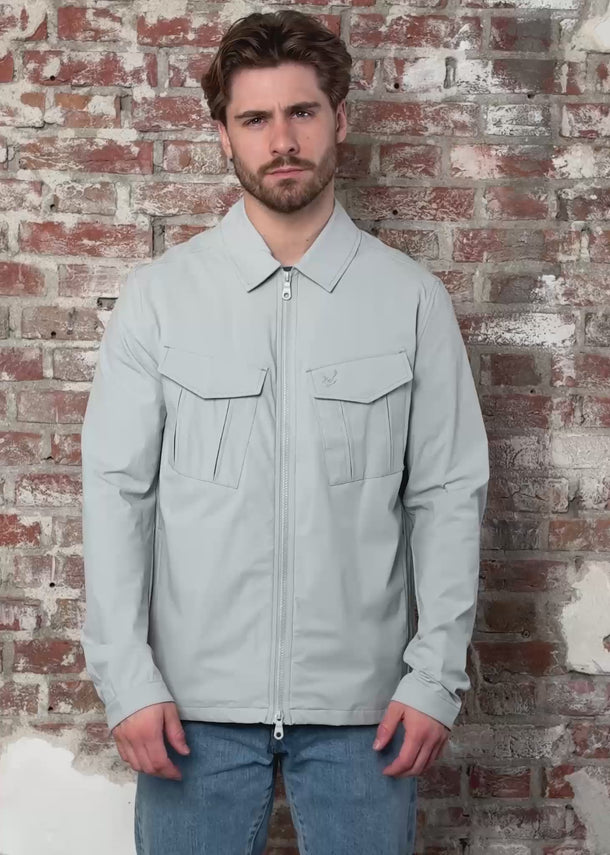 Lyle & Scott Overshirts Nylon pocket overshirt - grey mirage