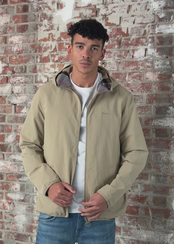 Barbour Jassen Barbour reversible kemble showerproof jacket - washed stone