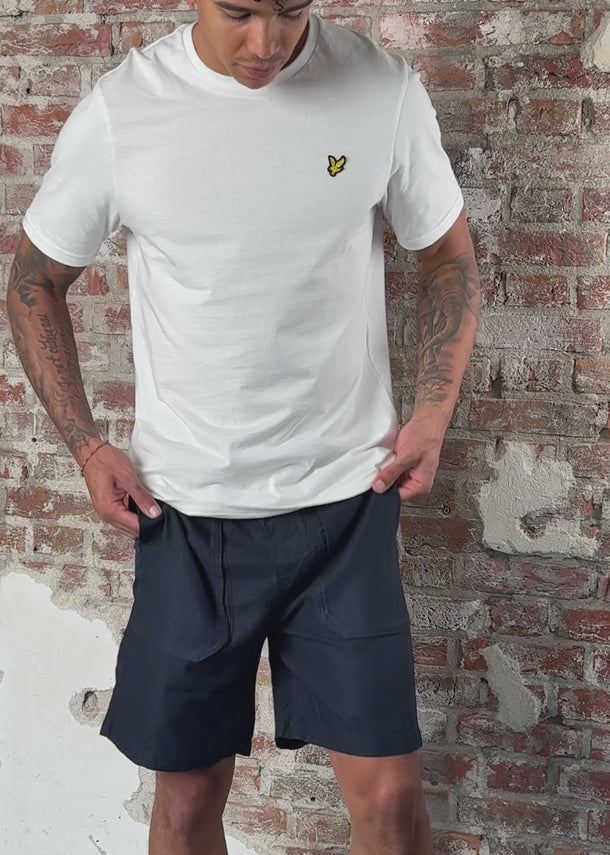 Lyle & Scott Korte Broeken Linen short - dark navy