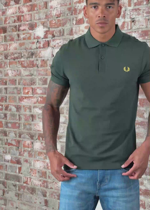 Fred Perry Polo's The fred perry polo shirt- court green honeycomb