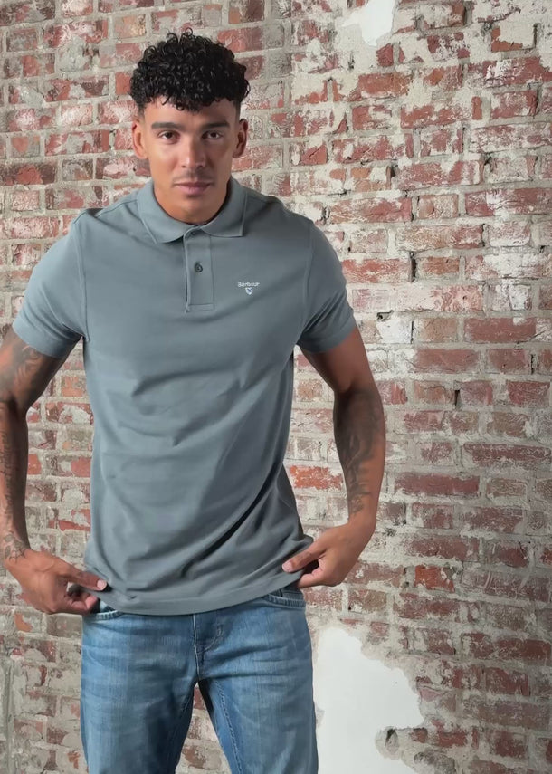 Barbour Polo's Tartan pique polo shirt - bluestone