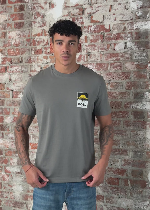 Hugo Boss T-shirts Te_plain - open grey