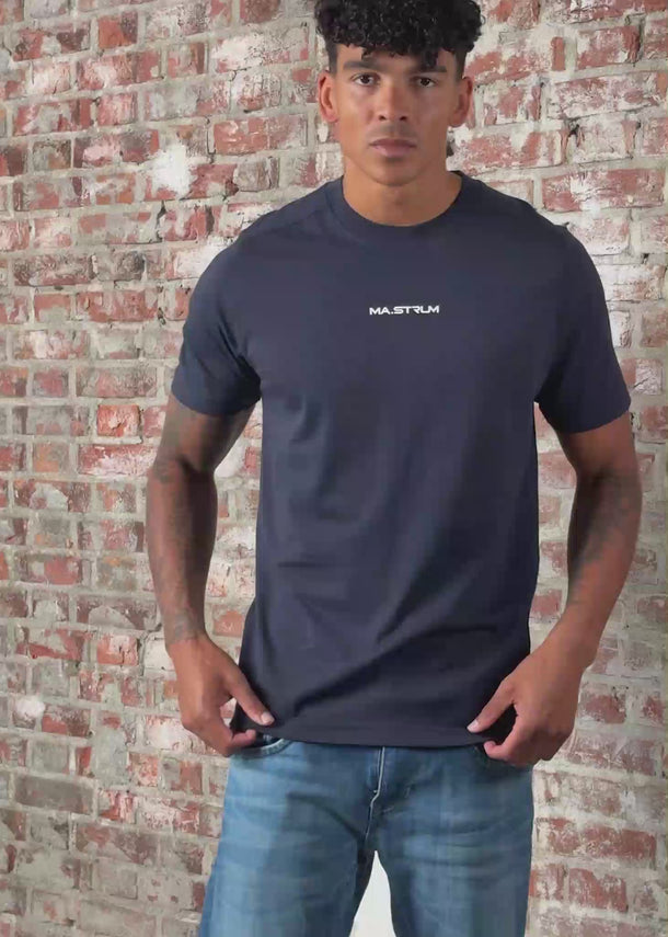 MA.Strum T-shirts Mastrum printed tee - ink navy