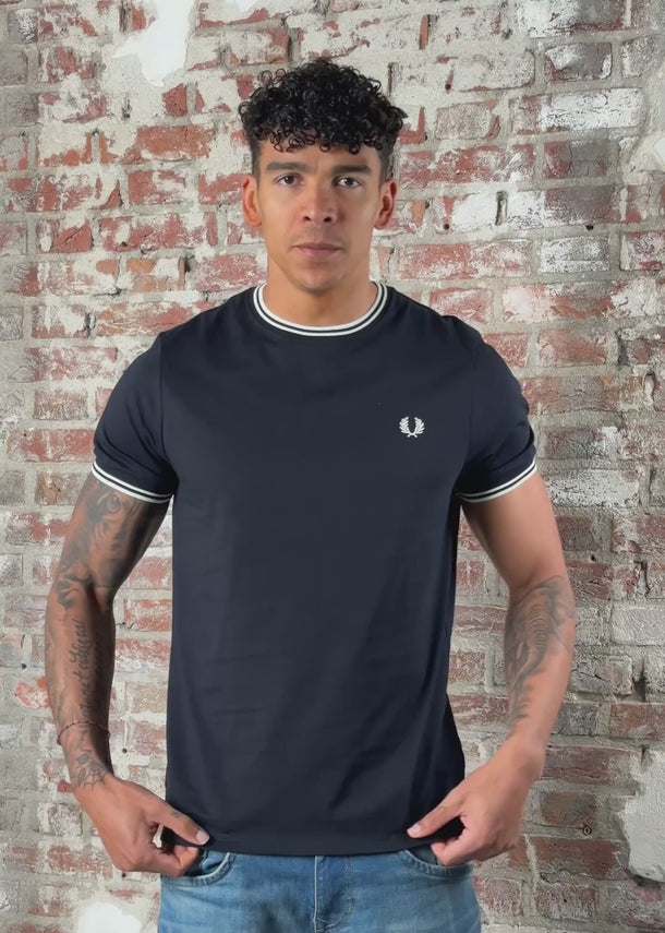 Fred Perry T-shirts Twin tipped t-shirt - navy