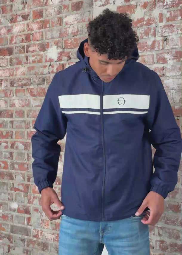 Sergio Tacchini Jassen Damarindo windbreaker jacket - maritime blue gardenia