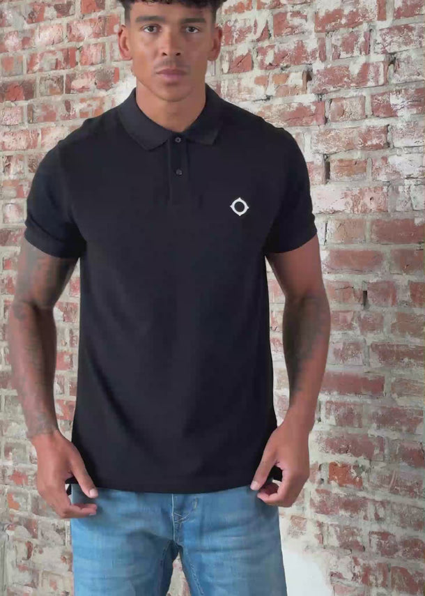 MA.Strum Polo's SS pique polo - jet black