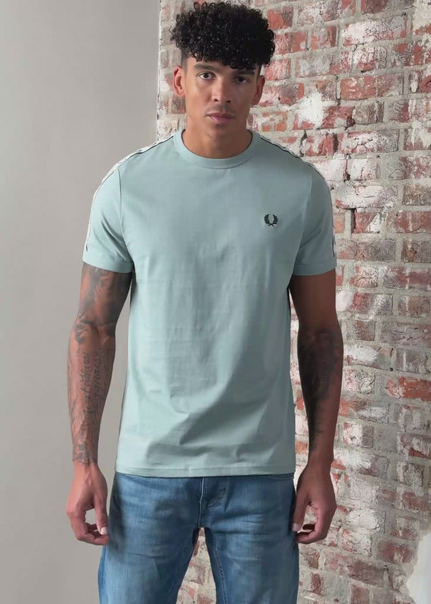 Fred Perry T-shirts Taped ringer t-shirt - silver blue