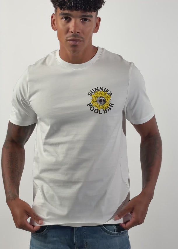 Lyle & Scott T-shirts Sunnies pool bar graphic t-shirt - white