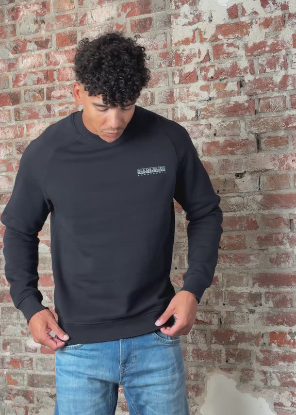 Napapijri Truien Back graphic crewneck - black beauty