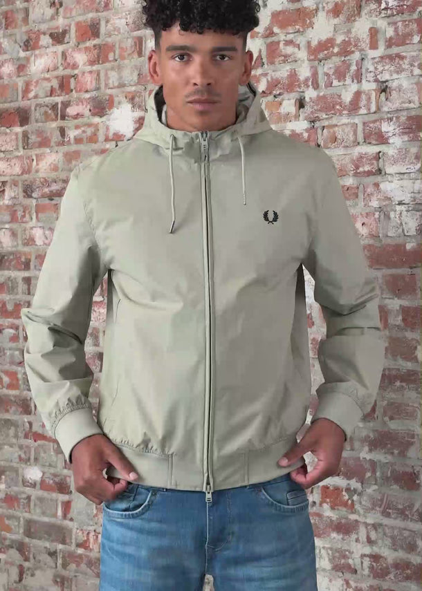 Fred Perry Jassen The hooded brentham jacket - warm grey