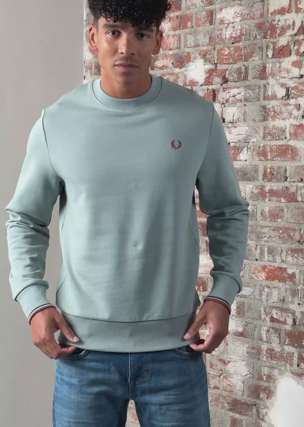 Fred Perry Truien Crew neck sweat-shirt - silver blue