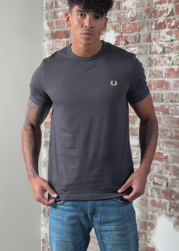 Fred Perry T-shirts Ringer t-shirt - anchor grey