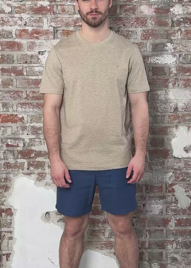 Farah T-shirts Danny reg ss tee - hazelnut marl