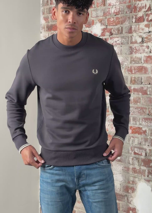 Fred Perry Truien Crew neck sweat-shirt - Anchor Grey Oatmeal