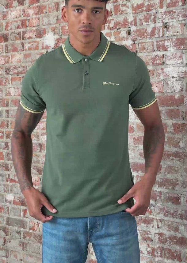 Ben Sherman Polo's Signature pique polo - deep jungle