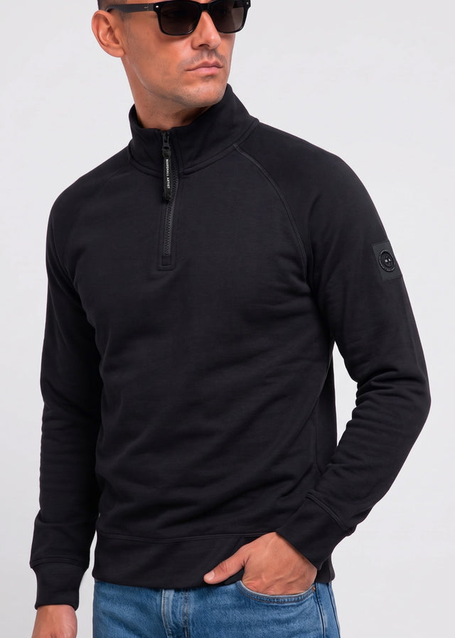 Marshall Artist Sweaters Siren quarter zip sweat - black