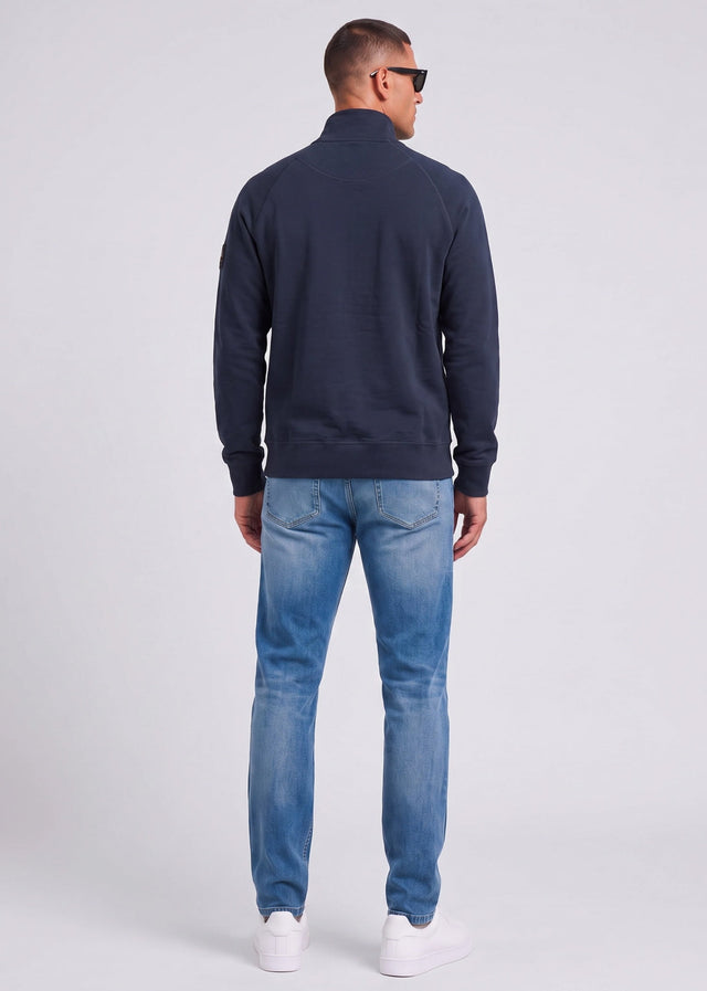Marshall Artist Sweaters Siren quarter zip sweat - navy