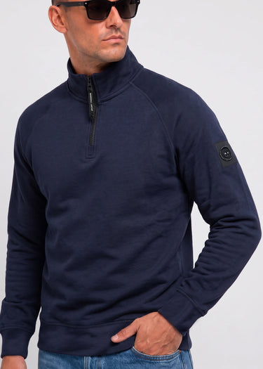 Marshall Artist Truien Siren quarter zip sweat - navy