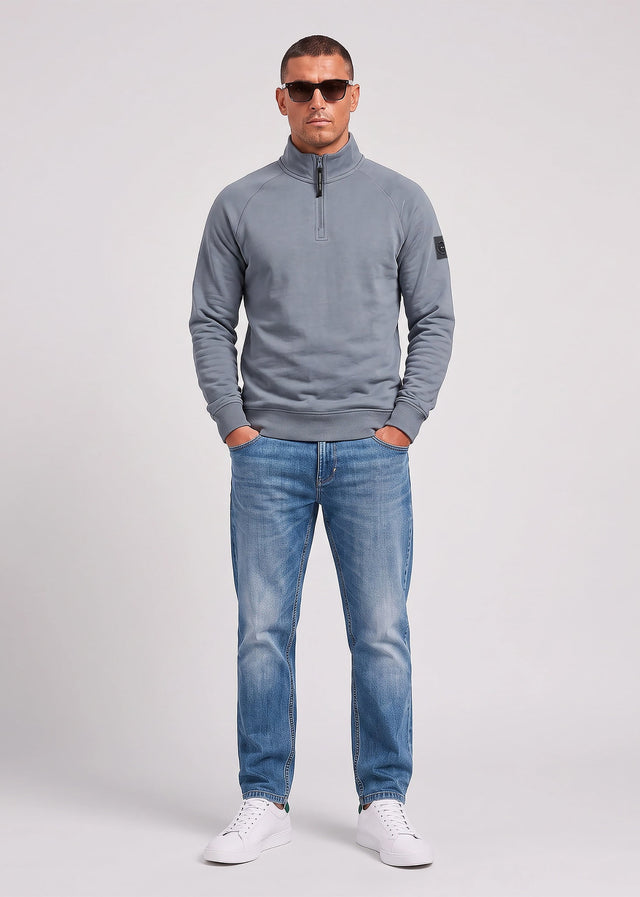 Marshall Artist Sweaters Siren quarter zip sweat - storm grey
