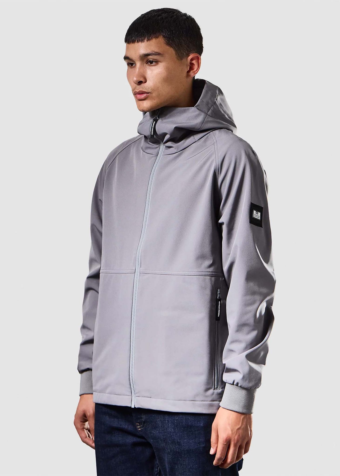 Stipe softshell jacket - light grey