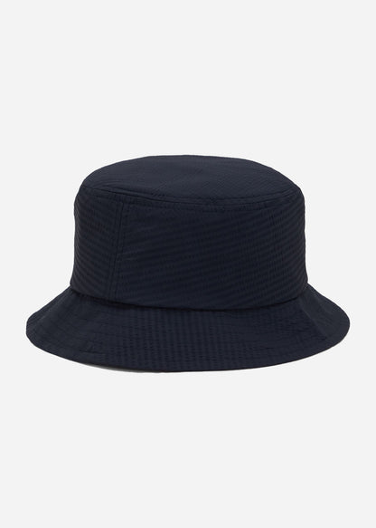 Fred Perry Bucket Hats  Dual branded seersucker bucket hat - navy 