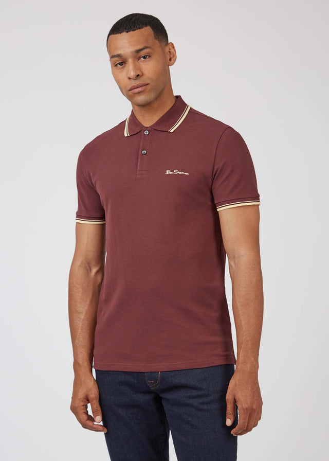Ben Sherman Polos  Signature polo - aubergine 