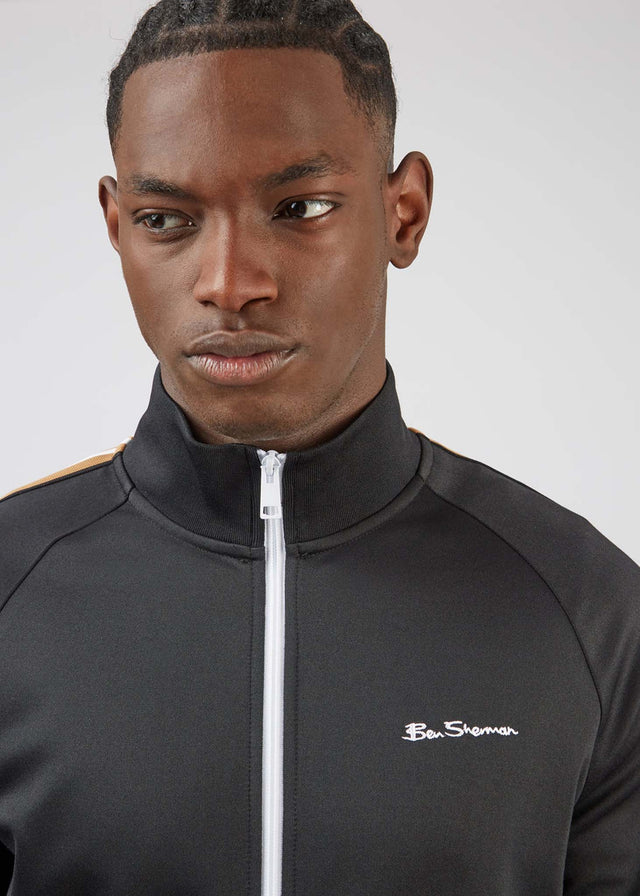 Ben Sherman Cardigans  House taped track top - black 