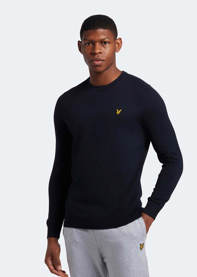 Lyle & Scott Sweaters  Merino crew jumper - dark navy 