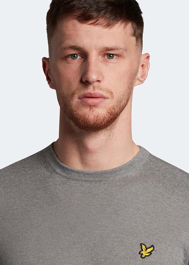Lyle & Scott Sweaters  Merino crew jumper - mid grey marl 