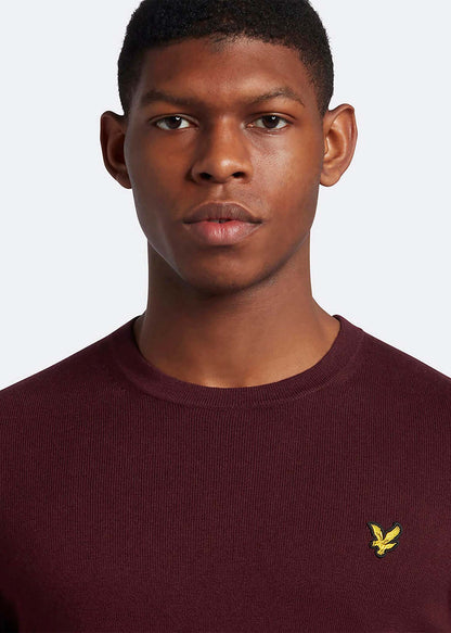 Lyle & Scott Truien  Merino Crew Jumper - burgundy 