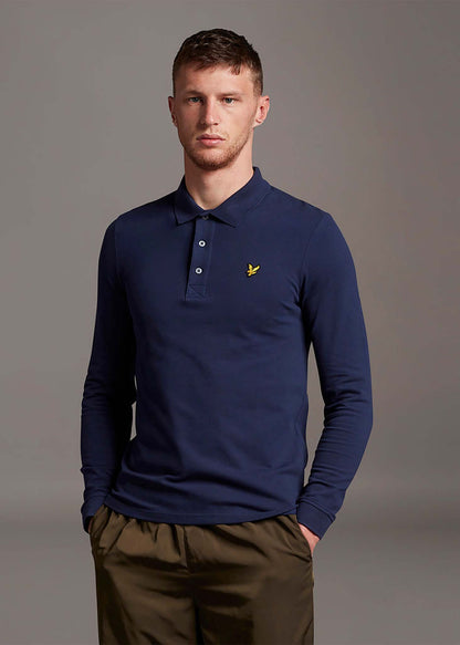 Lyle & Scott Longsleeve Polo's  LS polo shirt - navy 