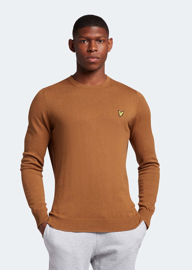 Lyle & Scott Sweaters  Cotton merino crew jumper - anniversary gold 