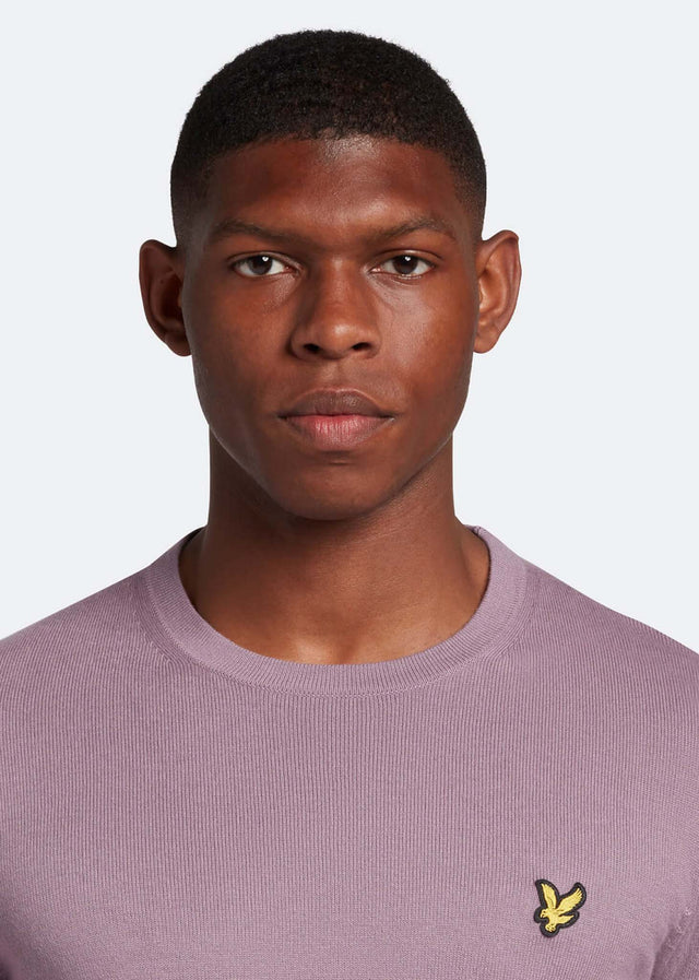 Lyle & Scott Sweaters  Cotton merino crew jumper - billboard purple 