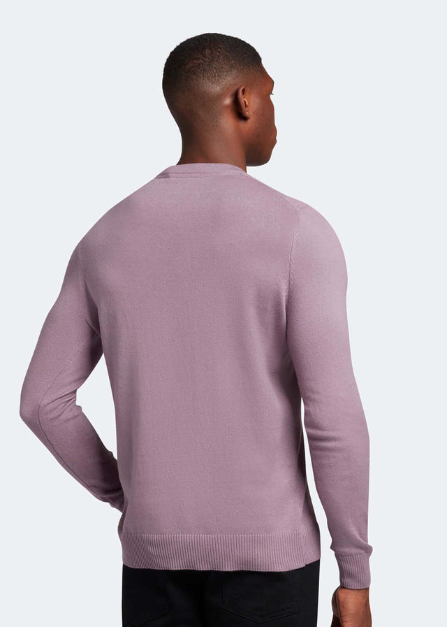 Lyle & Scott Sweaters  Cotton merino crew jumper - billboard purple 