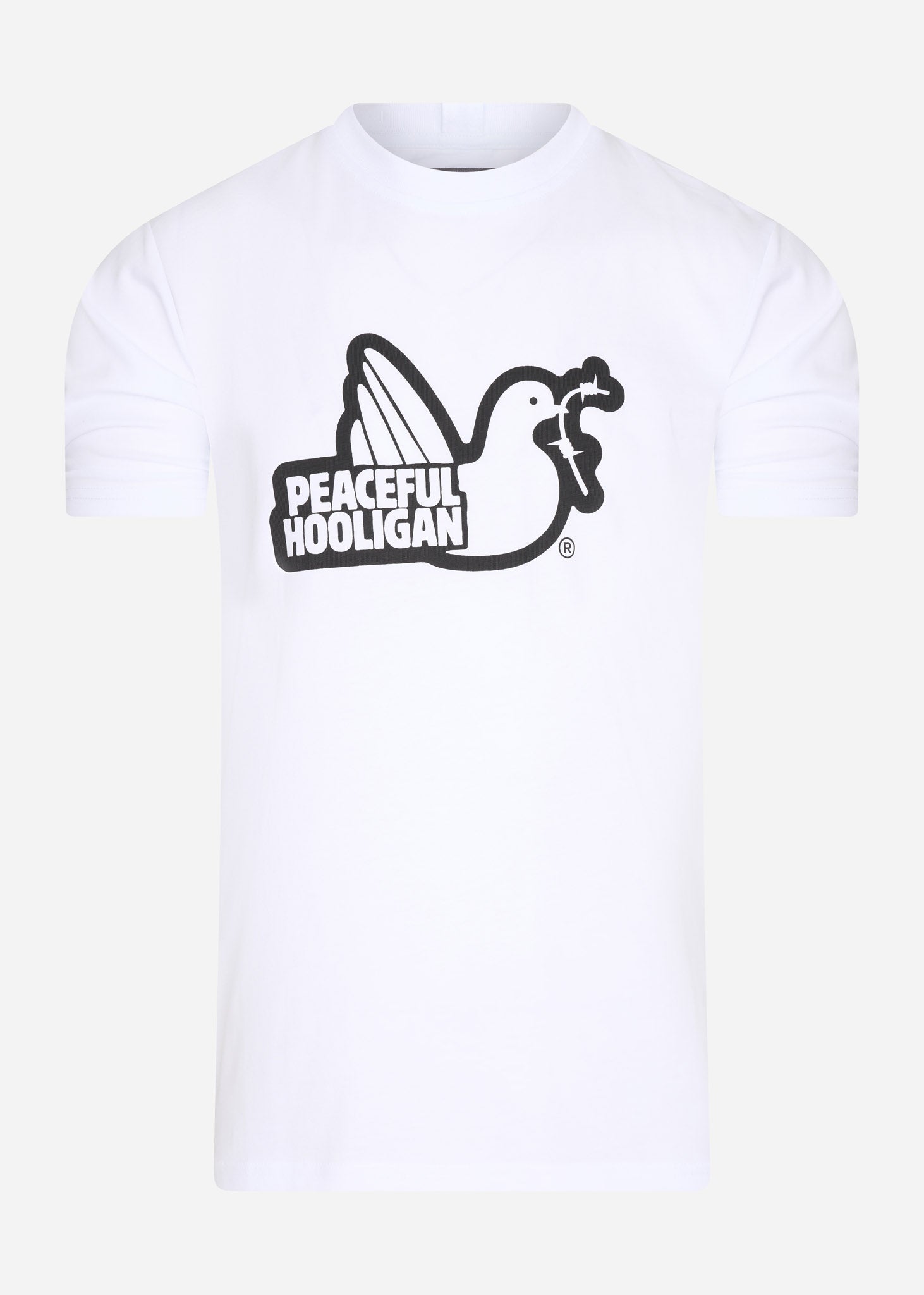 Peaceful Hooligan T-shirts  Outline t-shirt - white 